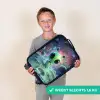 Groen buitenaards wezentje op maanlandschap Kinderkoffer - Zwart klein -sfeer4_NL