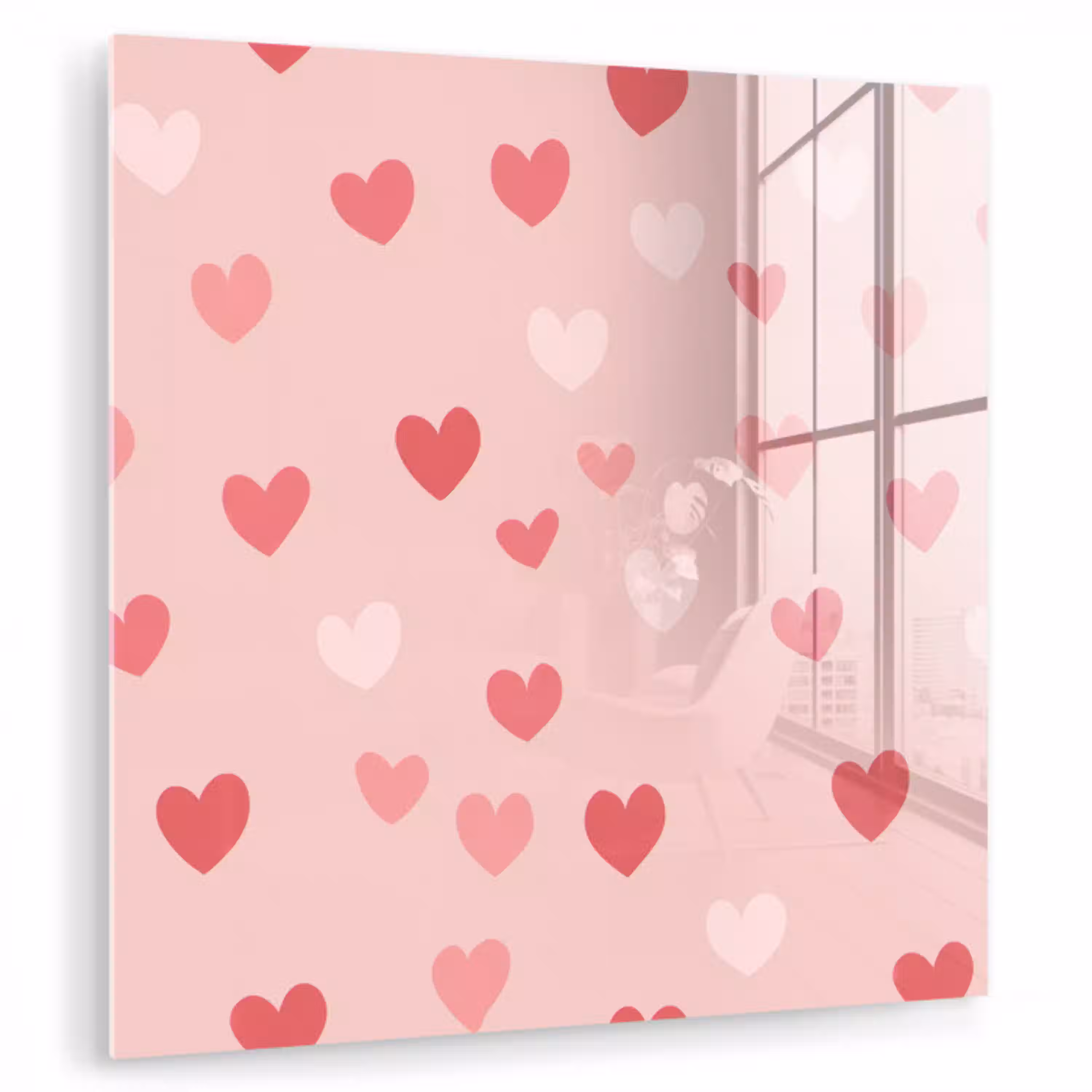 Hartjes - Patroon - Roze - Eenvoudig plexiglas 5mm klein -zzzproduct_nieuw