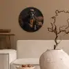 Hond - Sigaar - Hoed - Pak Wandcirkel plexiglas klein -sfeer1