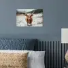 Schotse Hooglander - Sneeuw - Winter - Dieren poster papier klein -sfeer2