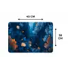 Koraalrif - Vissen - Oceaan - Blauw Placemat vinyl groot -specs