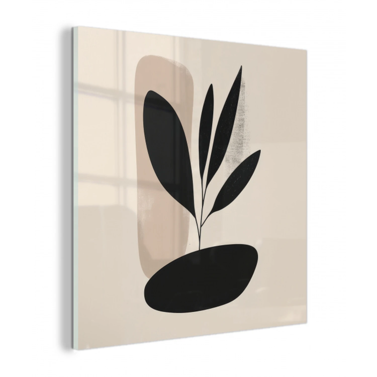 Plant - Beige - Japandi plexiglas 5mm klein -z3d