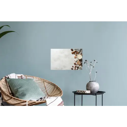 Winter - Kerst - Specerijen - Wit Muursticker klein -plant