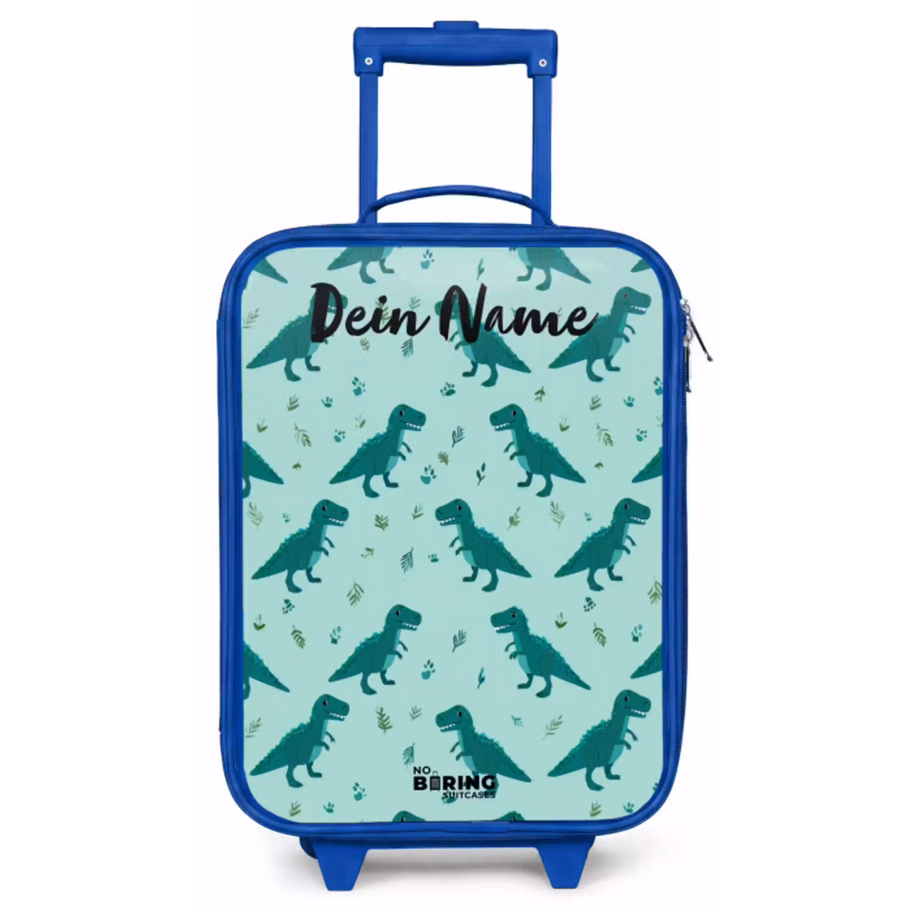 Dinos - Patroon - Groen Kinderkoffer - Blauw klein -zz3dotto