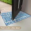 Ruitpatroon - Blauw - Crème Deurmat klein 898 -USP_NL