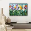Mozaïek - Veld - Tulpen - Kleurrijk canvas 2cm klein -sfeer6