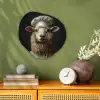 Schaap - Wol - Kok Wandcirkel Organisch Forex 3mm klein -sfeer2