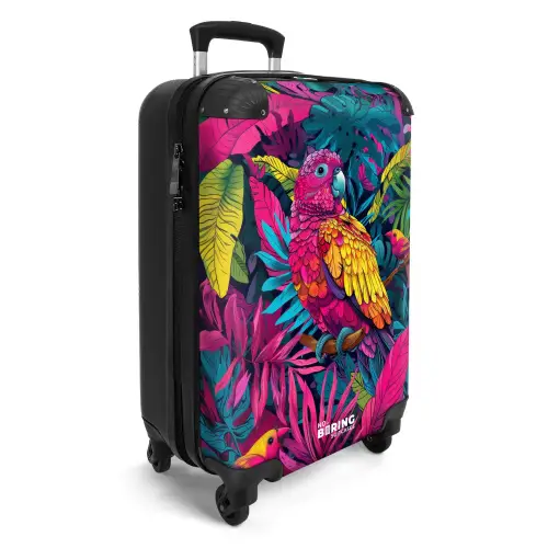 Kleurrijke papegaai NBS - Handbagage koffer - Kinderen Unisex middel -productfoto_3d