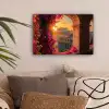 Colosseum - Rome - Roze Bloemen canvas 2cm klein -sfeer1
