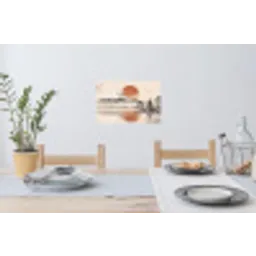 Bergtop - Meer - Bloesem Muursticker klein -eettafel