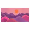 Zon - Heuvels - Paars - Abstract Muismat XXL klein -3d_leeg