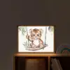 Tijger - Dier - Kinderen - Jungle Light Box met batterij (Wandlamp kind) middel -sfeer1_kind