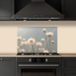 Strobloemen - Wit - Daglicht keuken achterwand spatscherm klein -sfeer1