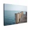 Houten steiger - Helderblauwe lucht canvas 2cm klein -z3d