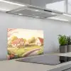 Schapen - Huisje - Platteland keuken achterwand spatscherm klein -3d_schuin