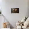 Wereldkaart -  Hout - Mozaïek Tuinposter op houten frame 2 cm dik klein -sfeer1