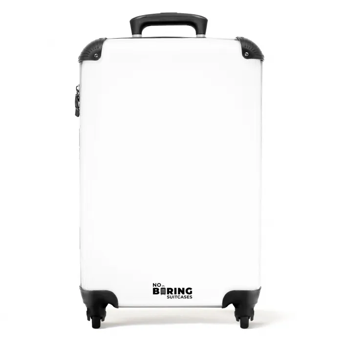 Witte print NBS - Handbagage koffer - Kinderen Unisex middel -productfoto_recht