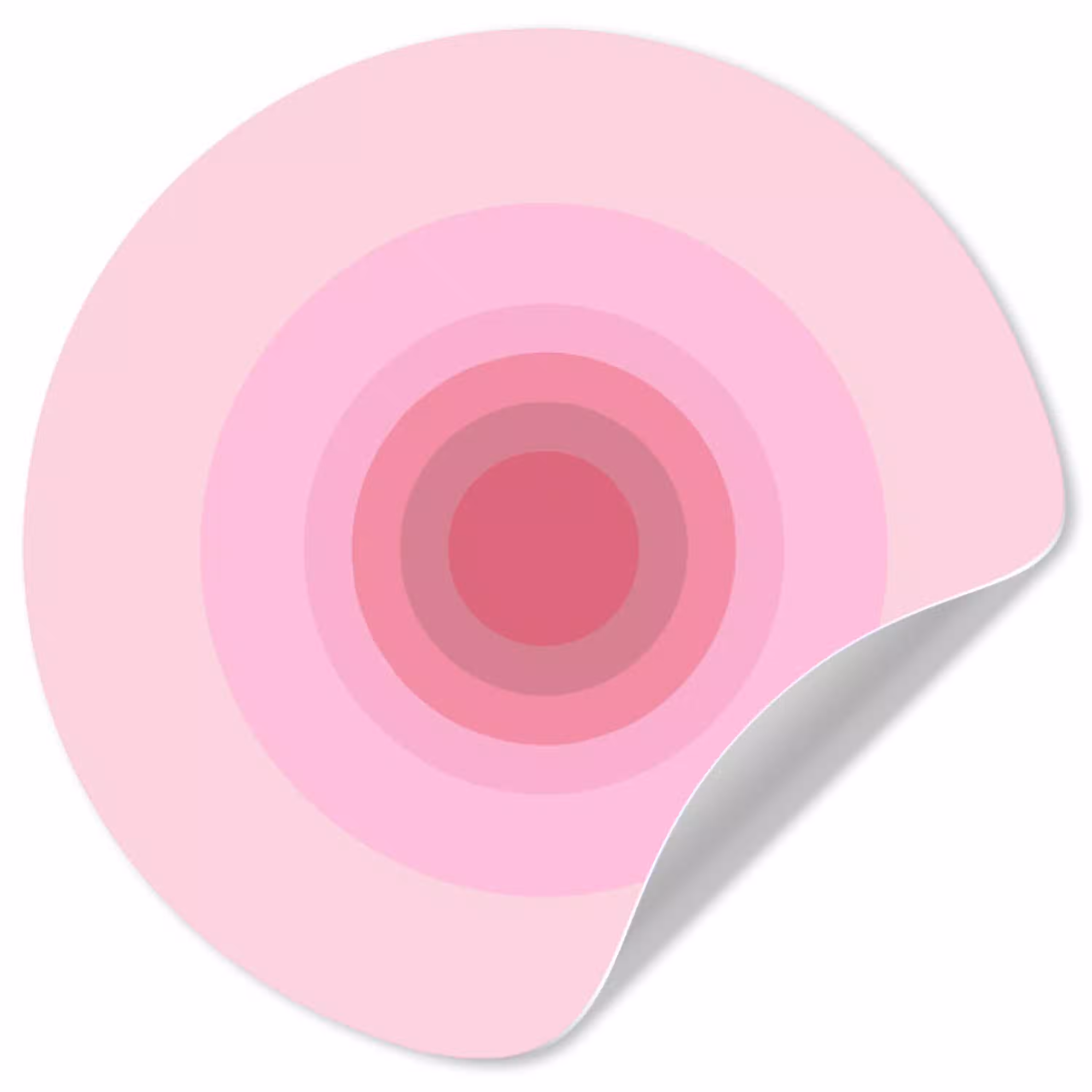 Patroon - Cirkels - Abstract - Roze - Modern Wandcirkel behangsticker klein -3d
