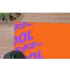 Cool - Paars - Oranje muismat rubber klein -closeup