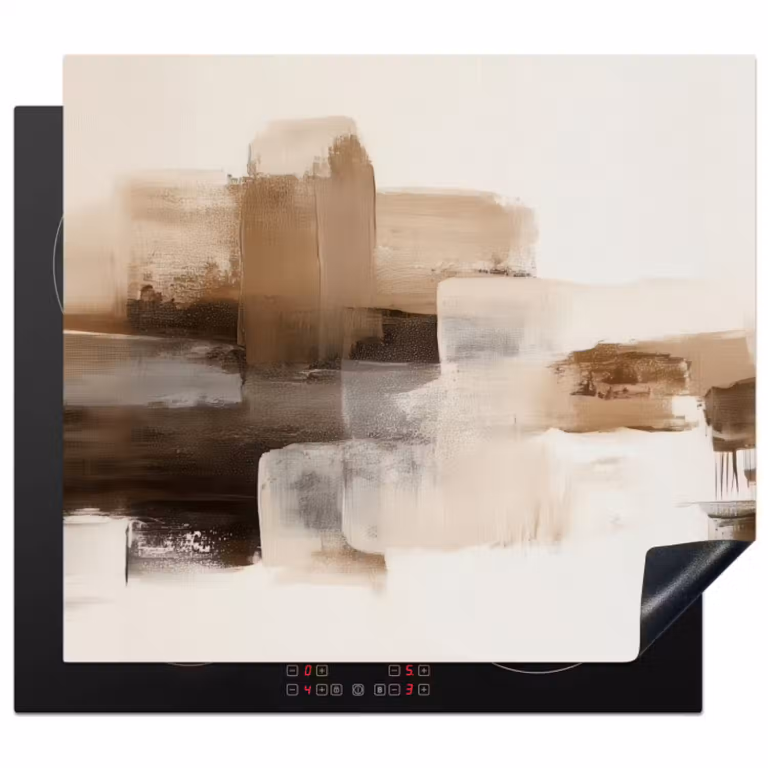 Inductie beschermer - Penseelstreken - Abstract landschap - Rust