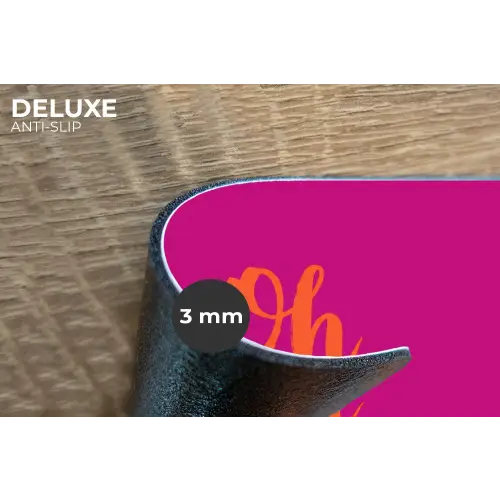 Oh la la - Roze - Oranje - Minimalistisch Placemat vinyl groot -closeup