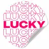 Lucky - Roze - Patroon Wandcirkel behangsticker klein -3d