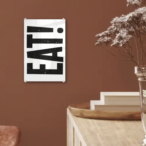 Decoratie - Eten - Zwart - Wit plexiglas 5mm klein -sfeer5