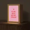 Roze - Zon - Quote Light Box met kabel (Tafellamp) klein -z3d_website