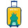Nijlpaard - Vogels - Geel Kinderkoffer - Blauw klein -zz3dotto