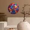 Abstract - Explosie - Neonkleuren Wandcirkel kunststof plaat 5mm dik klein -sfeer1