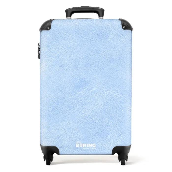 Lederen look licht blauw NBS - Handbagage koffer - Kinderen Unisex middel -productfoto_recht