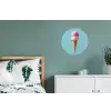 Bolletjes - Schepijs - Hoorntje - Blauw Wandcirkel aluminium klein -slaapkamer