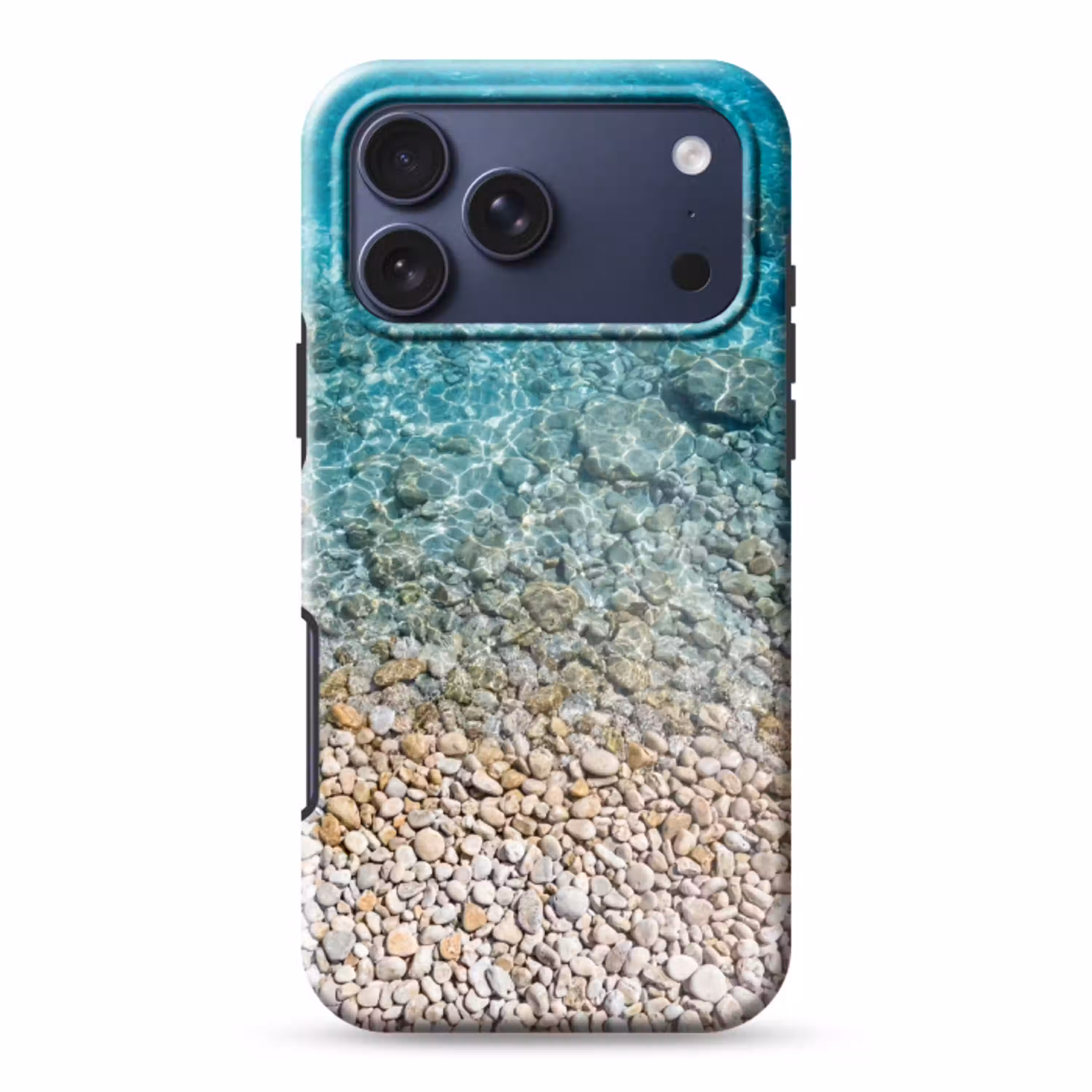 Water - Kiezels - Natuur - Levendig - Turkoois Toughcase MagSafe Apple iPhone 17 Pro Max klein -3d