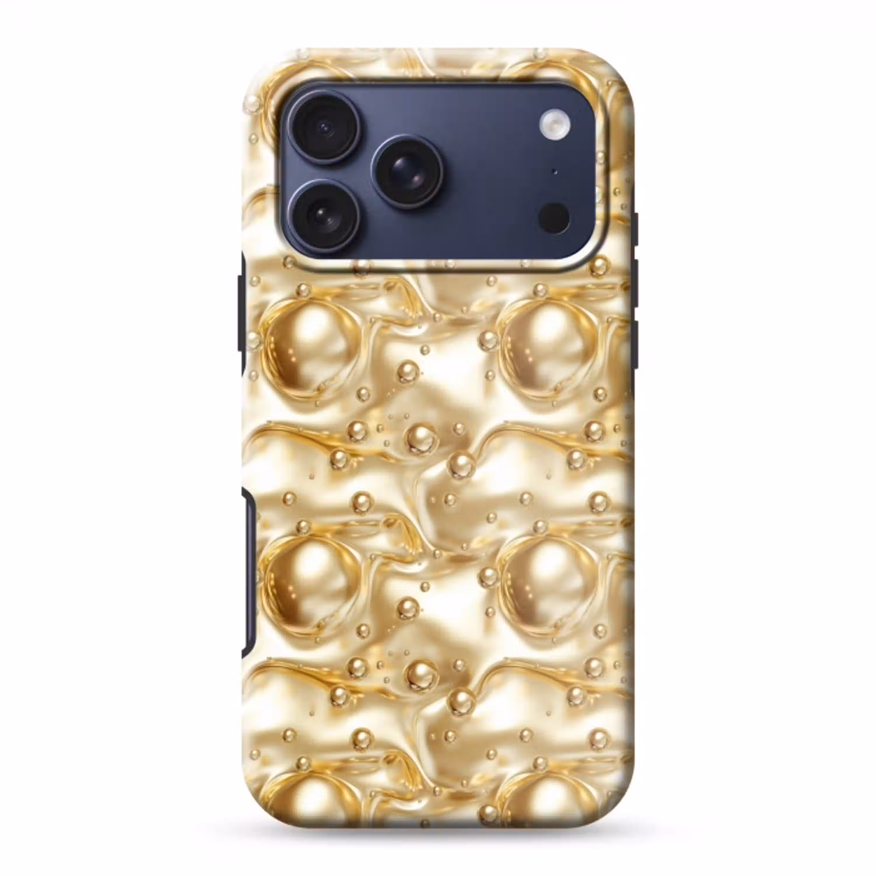 Vloeibaar - Druppels - Goud Toughcase MagSafe Apple iPhone 17 Pro Max klein 1019 -3d