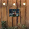 Hert - Kerst - Winter - Sneeuw - Kerstkrans tuinposter los doek klein -sfeer1
