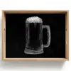 Bierpul - Schuim - Krijttekening Dienblad Rechthoek middel -z3d_shopping