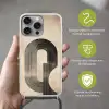 Boog -  Strepen - Minimalistisch - Zwart Hoesje iPhone 16 Pro Max met koord klein -sfeer2_NL