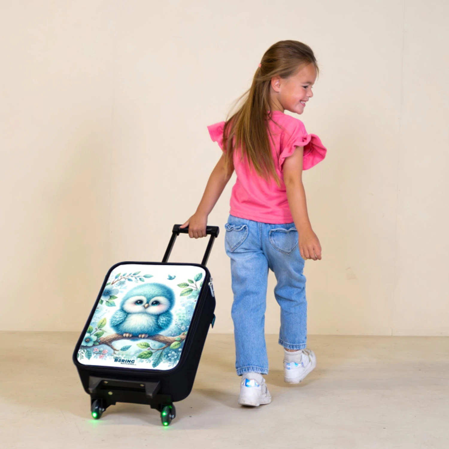 Boudewijn blauwvacht Kinderkoffer - Zwart klein -sfeer1