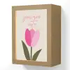 Tulp - Roze - Valentijn - Bloem Light Box met kabel (Wandlamp) klein -3d