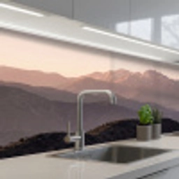 Panorama - Landschap - Bergen keuken achterwand 2 middel -3d_schuin