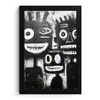 Schilderij - Figuren - Zwart - Abstract fotolijst zwart zonder passe partout klein -3d