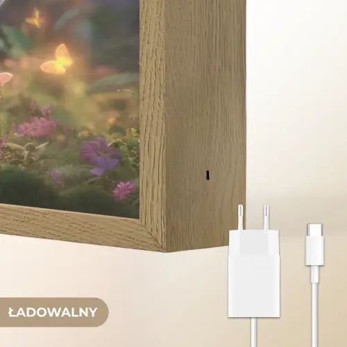 Teddybeer - Bloemenkrans - Vlinders - Elfenvleugels Light Box met batterij (Wandlamp kind) middel -USP_websiteoplaadbaarNL