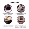 Oh hi - Paars - Cursief Inductie beschermer vinyl 3mm klein -zzzzzzz-cc-werking