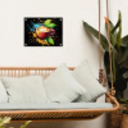 Koffie - Graffiti - Drinken - Abstract tuinposter los doek klein -sfeer7