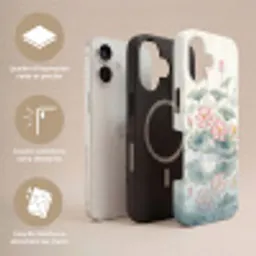 Aquarel - Lotusbloemen - Kleurrijk Toughcase MagSafe Apple iPhone 17 klein -USP_Lagen_FR