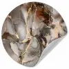 Grijs - Goud - Marmer - Marmerlook Wandcirkel behangsticker klein -3d