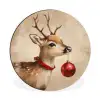 Kerst - Hert - Gewei - Kerstbal - Rendier Wandcirkel aluminium klein -3d