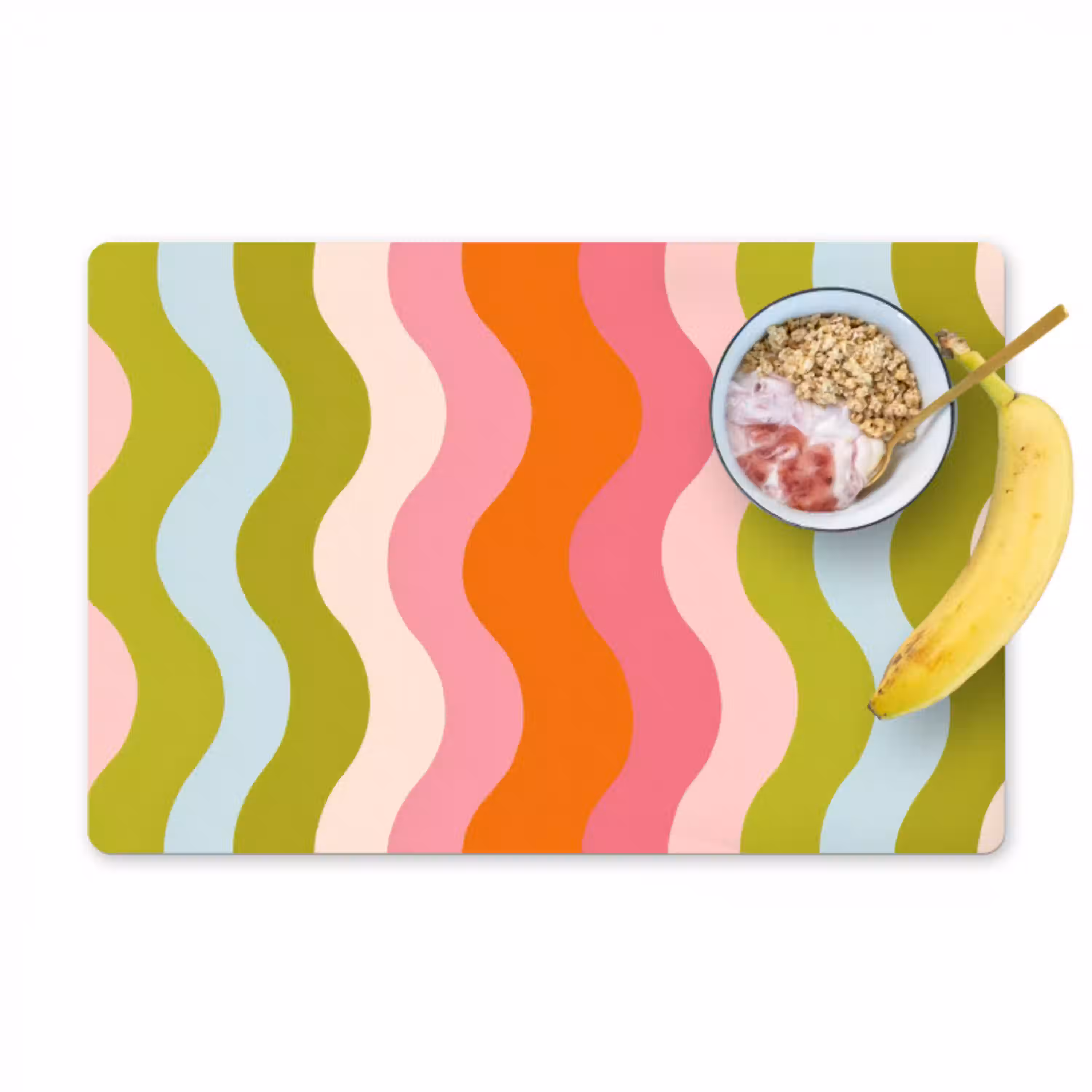 Banen - Golven - Kleurrijk - Verticaal Placemat vinyl groot -zzzproduct_Kitchenyeah-website