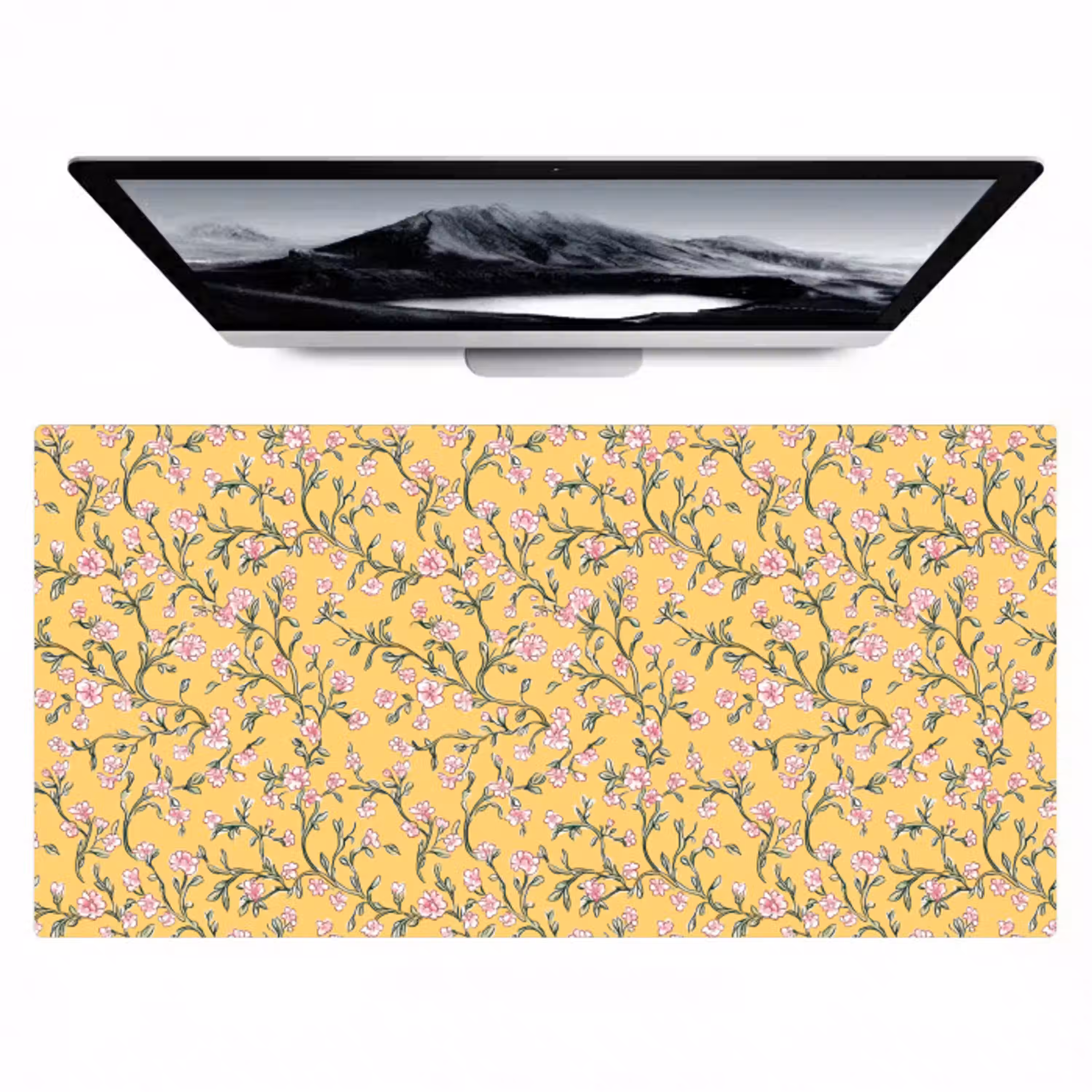 Bloemen - Motief - Geel Muismat XXL klein 681 -zzz3d