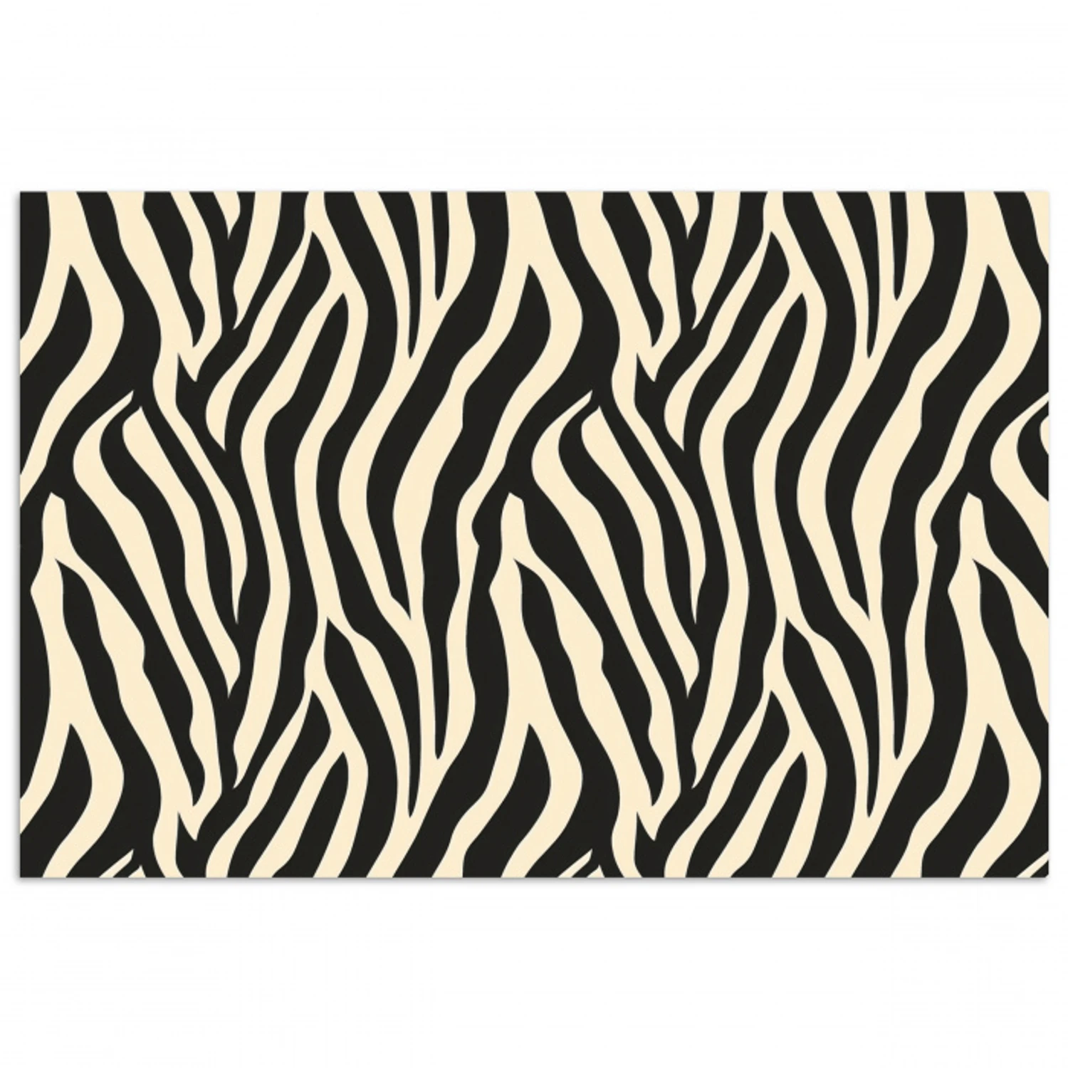 Zebra - Print - Klassiek - Zwart poster papier klein 62 -3d
